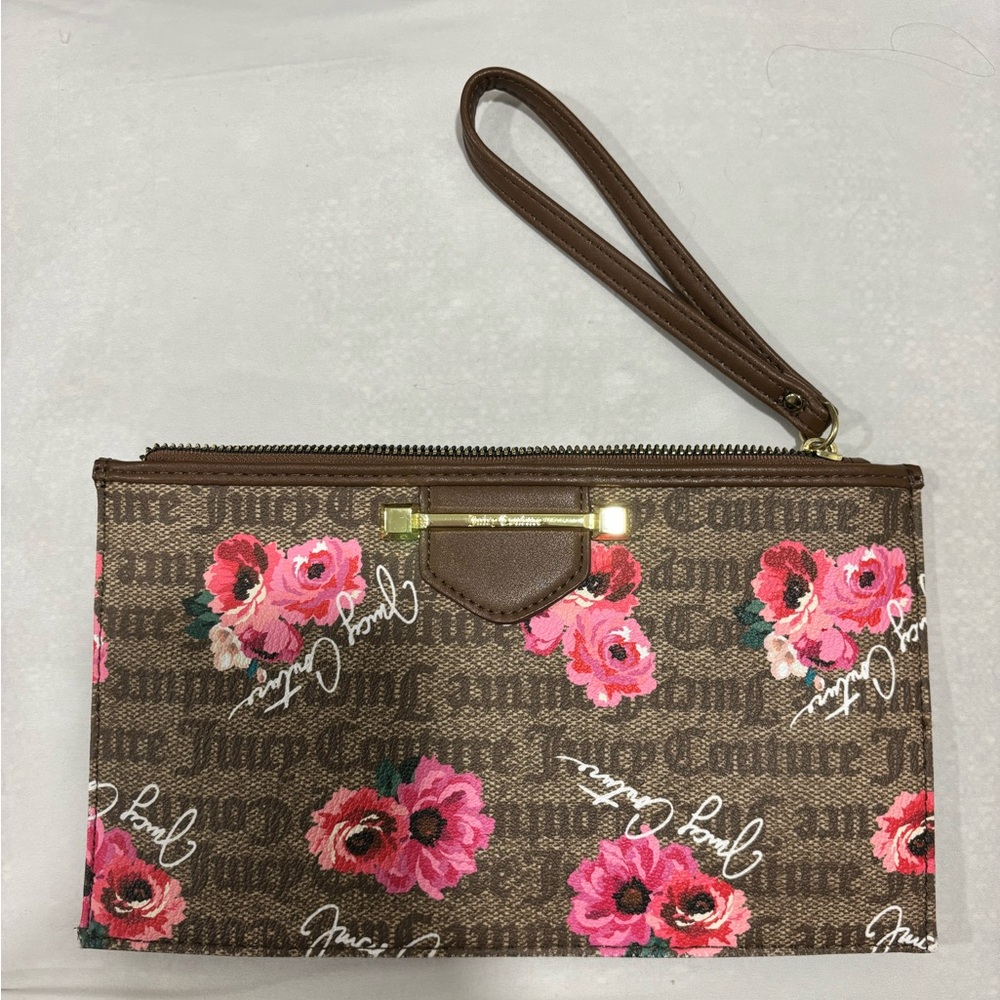NWOT ✨ JUICY COUTURE small clutch wristlet with flowers 🌺